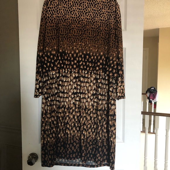 Brown and black animal print dress - Picture 2 of 3